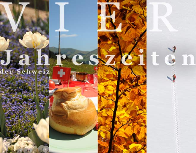 Vier Jahreszeiten der Schweiz